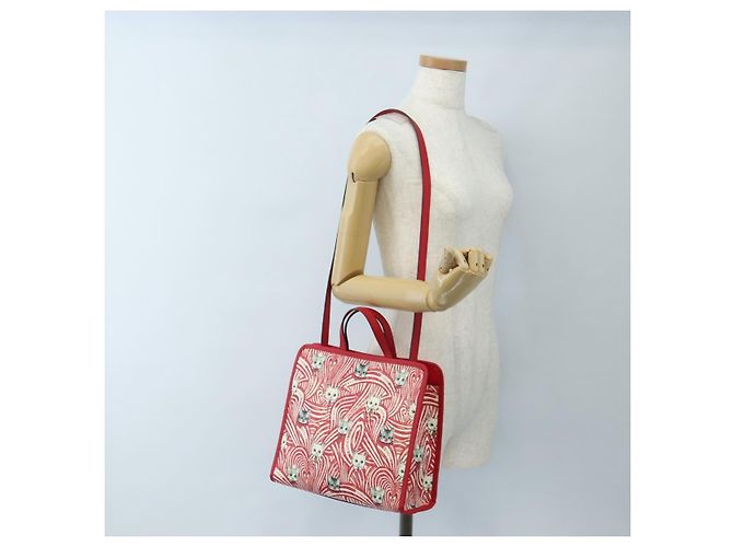 GUCCI x Higuchi Yuuko Handtasche PVC 2way Rot 630542 Auth 167781SM - Ansicht 23