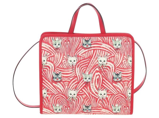 GUCCI x Higuchi Yuuko Handtasche PVC 2way Rot 630542 Auth 167781SM - Ansicht 3