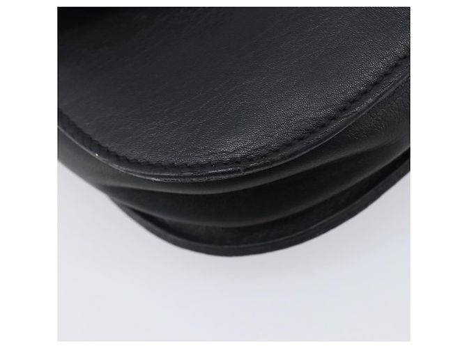 Céline Bolsa de ombro bucket CELINE Sangle em couro preto e dourado Auth ep16425 - vista 12