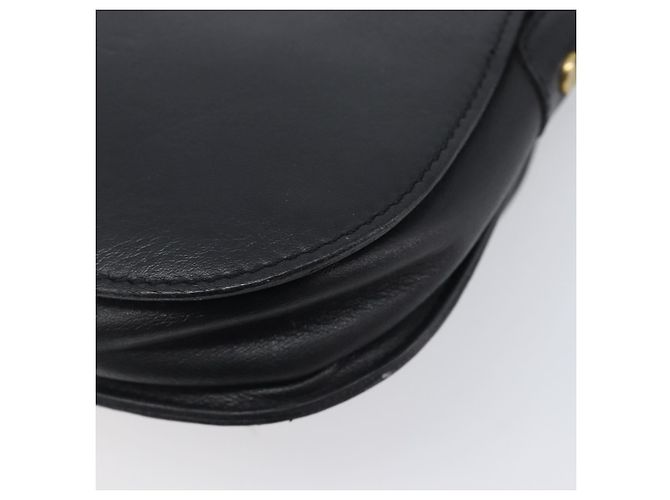 Céline Bolsa de ombro bucket CELINE Sangle em couro preto e dourado Auth ep16425 - vista 13