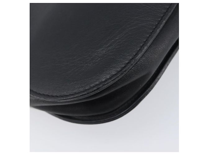 Céline Bolsa de ombro bucket CELINE Sangle em couro preto e dourado Auth ep16425 - vista 14