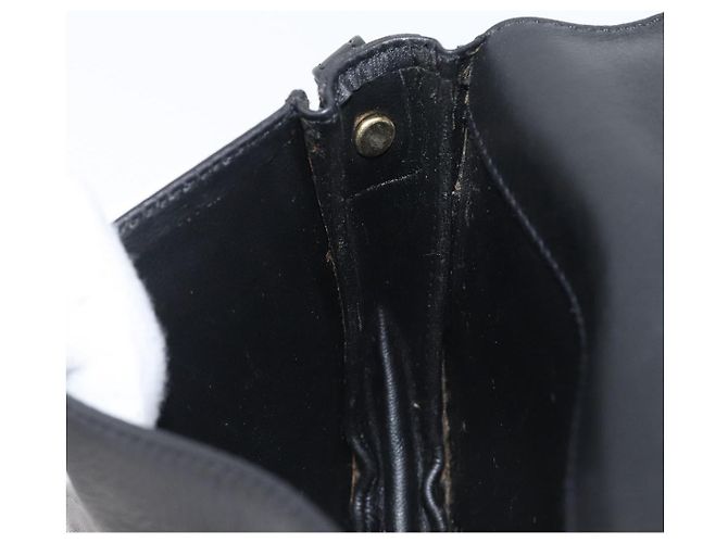 Céline Bolsa de ombro bucket CELINE Sangle em couro preto e dourado Auth ep16425 - vista 21