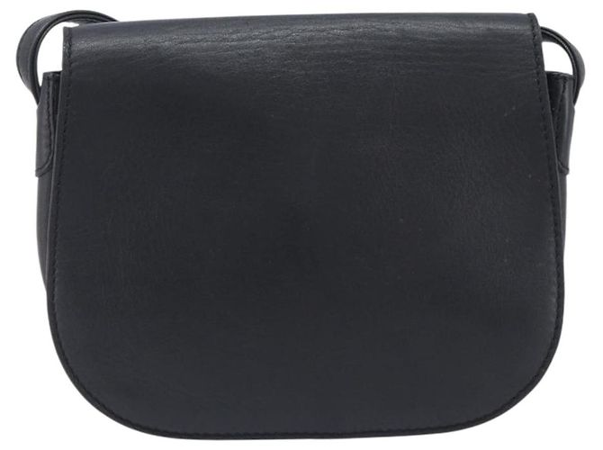 Céline Bolsa de ombro bucket CELINE Sangle em couro preto e dourado Auth ep16425 - vista 3