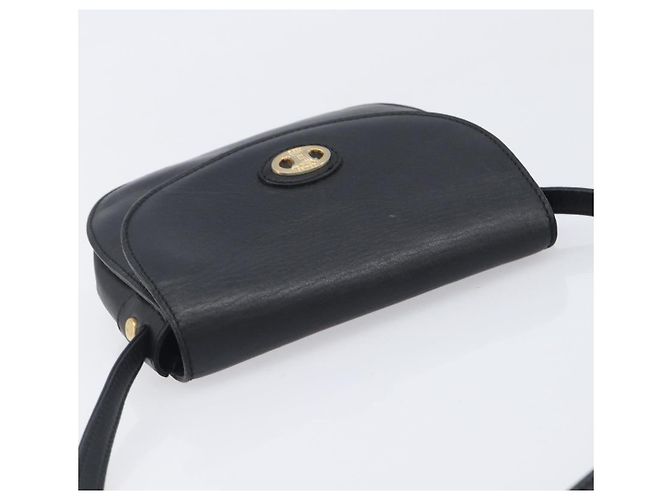 Céline Bolsa de ombro bucket CELINE Sangle em couro preto e dourado Auth ep16425 - vista 6