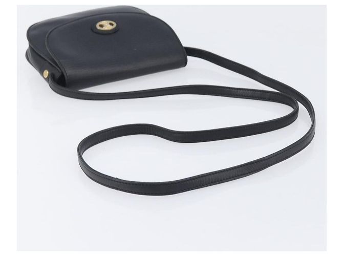 Céline Bolsa de ombro bucket CELINE Sangle em couro preto e dourado Auth ep16425 - vista 7