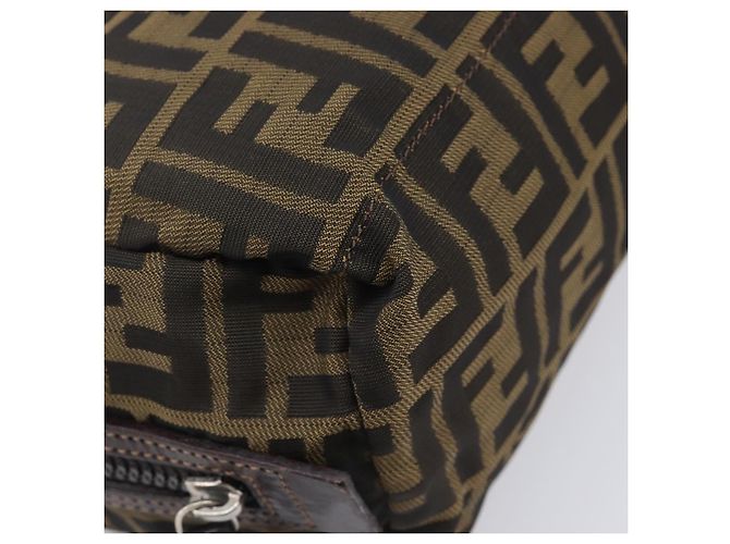 FENDI Zucca Canvas Clutch Tasche Schwarz Braun Auth 208796A - Ansicht 10