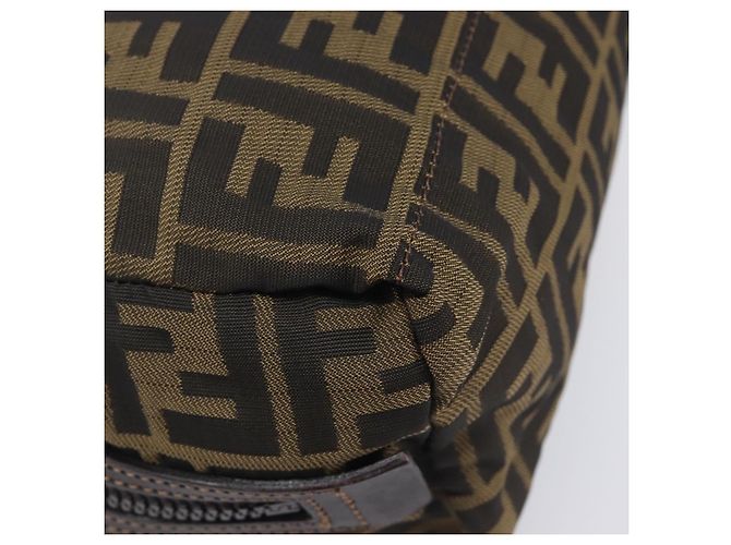 FENDI Zucca Canvas Clutch Tasche Schwarz Braun Auth 208796A - Ansicht 12