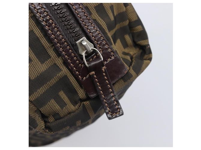 FENDI Zucca Canvas Clutch Tasche Schwarz Braun Auth 208796A - Ansicht 13