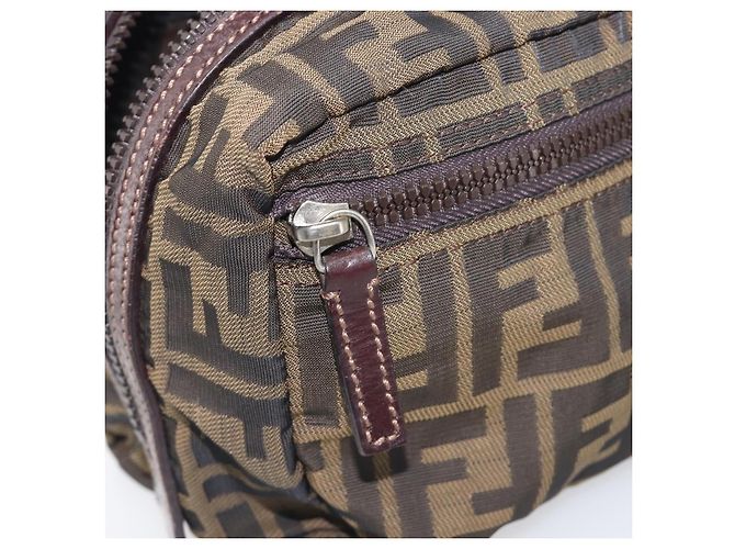 FENDI Zucca Canvas Clutch Tasche Schwarz Braun Auth 208796A - Ansicht 18