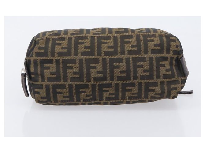 FENDI Zucca Canvas Clutch Tasche Schwarz Braun Auth 208796A - Ansicht 8