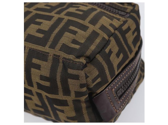 FENDI Zucca Canvas Clutch Tasche Schwarz Braun Auth 208796A - Ansicht 9