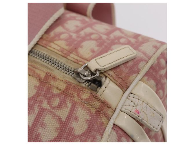 Borsa a mano Christian Dior Trotter PVC Rosa Argento Auth mr2982 - vista 17