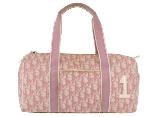 Borsa a mano Christian Dior Trotter PVC Rosa Argento Auth mr2982 - vista 2