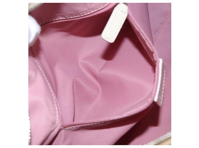 Borsa a mano Christian Dior Trotter PVC Rosa Argento Auth mr2982 - vista 26