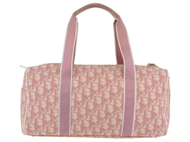 Borsa a mano Christian Dior Trotter PVC Rosa Argento Auth mr2982 - vista 4