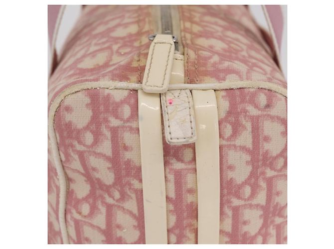 Borsa a mano Christian Dior Trotter PVC Rosa Argento Auth mr2982 - vista 8