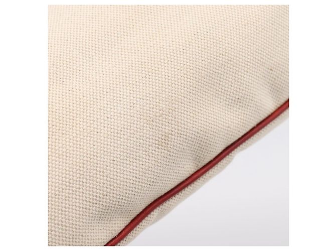 Borsa a tracolla GUCCI Horsebit Canvas Ivory Gold 137592 Auth BA15852A - vista 14