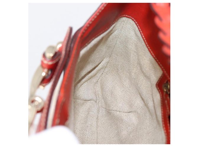 Borsa a tracolla GUCCI Horsebit Canvas Ivory Gold 137592 Auth BA15852A - vista 20