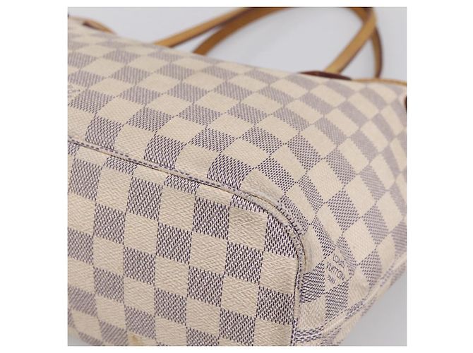 Borsa Tote LOUIS VUITTON Damier Azur Neverfull PM N41362 LV Auth 207748A - vista 10