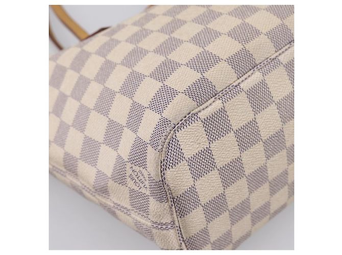 Borsa Tote LOUIS VUITTON Damier Azur Neverfull PM N41362 LV Auth 207748A - vista 11