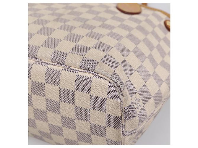 Borsa Tote LOUIS VUITTON Damier Azur Neverfull PM N41362 LV Auth 207748A - vista 12