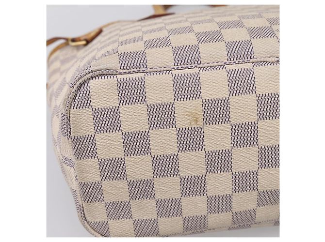 Borsa Tote LOUIS VUITTON Damier Azur Neverfull PM N41362 LV Auth 207748A - vista 14