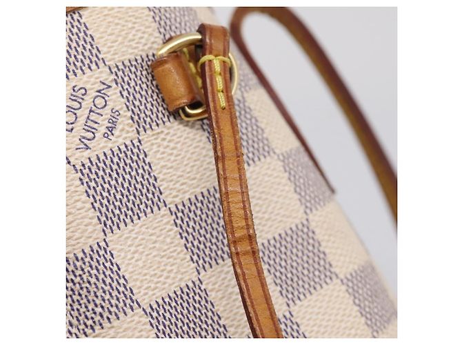 Borsa Tote LOUIS VUITTON Damier Azur Neverfull PM N41362 LV Auth 207748A - vista 15
