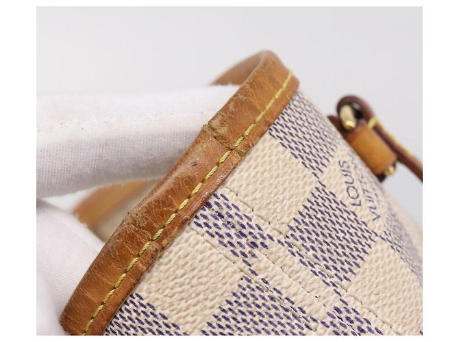 Borsa Tote LOUIS VUITTON Damier Azur Neverfull PM N41362 LV Auth 207748A - vista 16