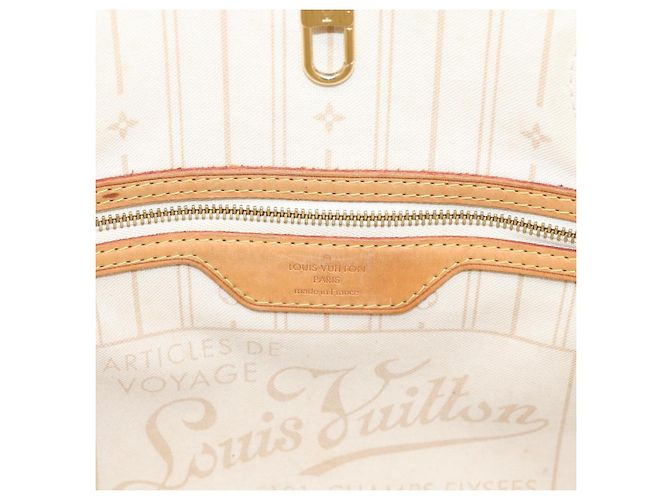 Borsa Tote LOUIS VUITTON Damier Azur Neverfull PM N41362 LV Auth 207748A - vista 18