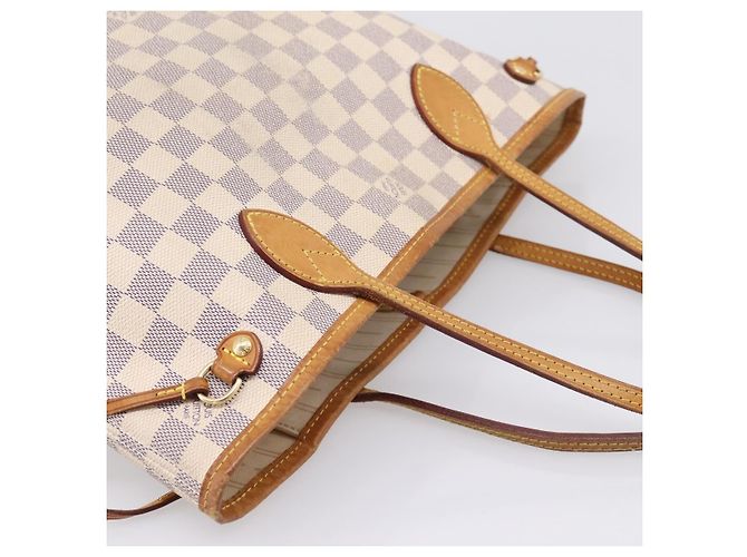 Borsa Tote LOUIS VUITTON Damier Azur Neverfull PM N41362 LV Auth 207748A - vista 6
