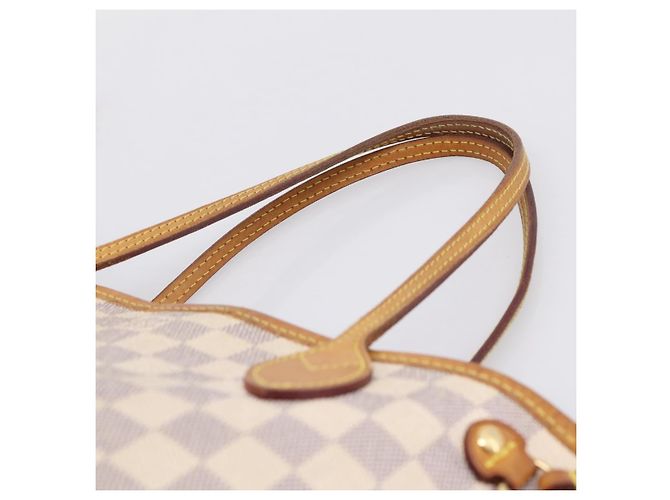 Borsa Tote LOUIS VUITTON Damier Azur Neverfull PM N41362 LV Auth 207748A - vista 8
