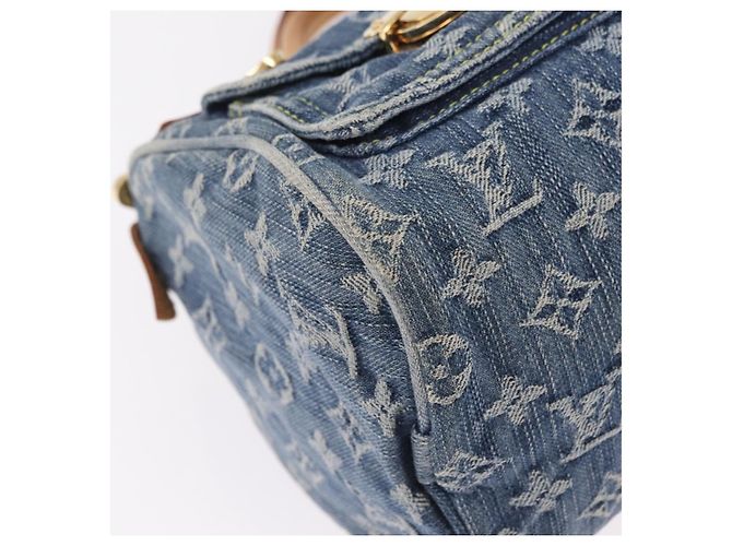 LOUIS VUITTON Monogram Denim Neo Speedy Hand Bag Blue M95019 LV Auth yk20976V - vista 12