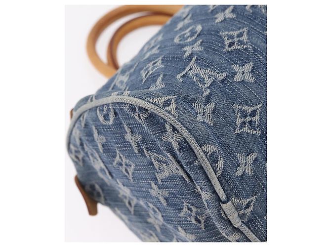 LOUIS VUITTON Monogram Denim Neo Speedy Hand Bag Blue M95019 LV Auth yk20976V - vista 14