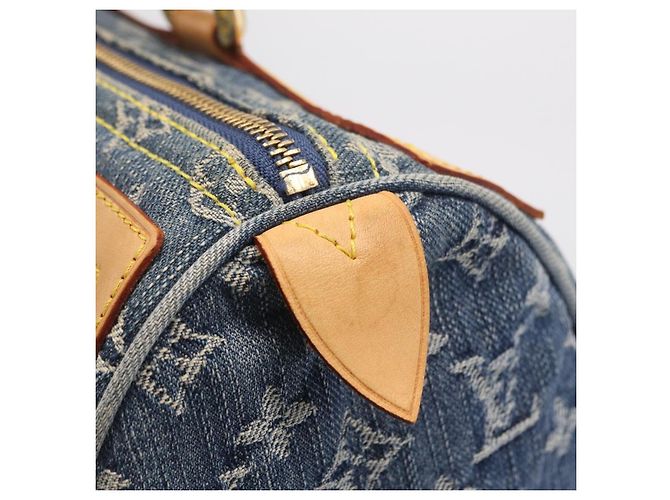 LOUIS VUITTON Monogram Denim Neo Speedy Hand Bag Blue M95019 LV Auth yk20976V - vista 17