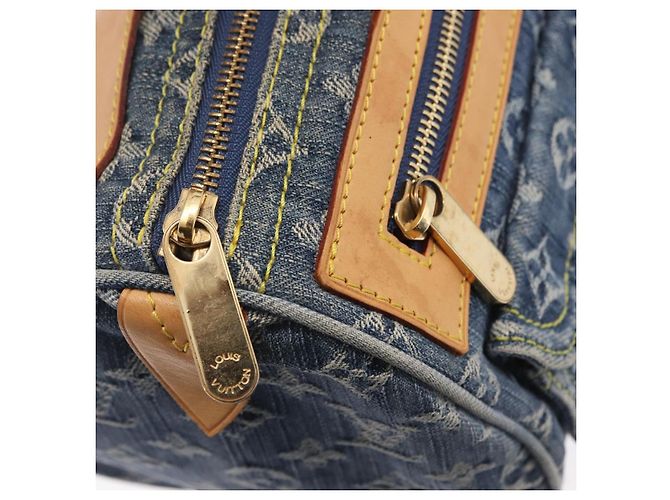 LOUIS VUITTON Monogram Denim Neo Speedy Hand Bag Blue M95019 LV Auth yk20976V - vista 18