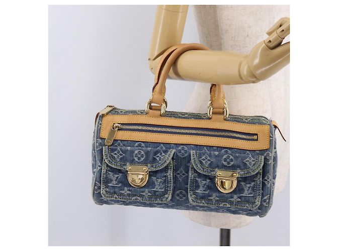 LOUIS VUITTON Monogram Denim Neo Speedy Hand Bag Blue M95019 LV Auth yk20976V - vista 26