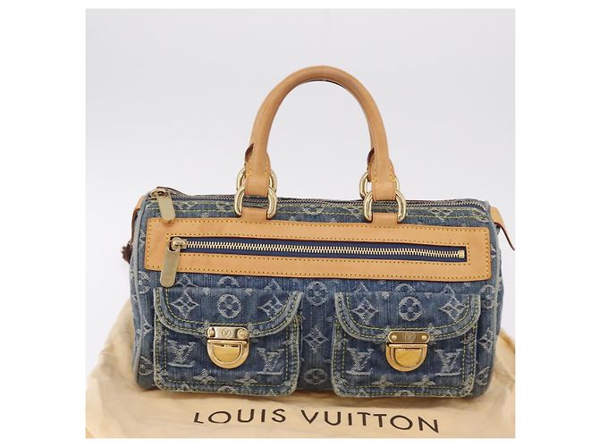 LOUIS VUITTON Monogram Denim Neo Speedy Hand Bag Blue M95019 LV Auth yk20976V - vista 27
