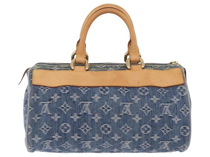 LOUIS VUITTON Monogram Denim Neo Speedy Hand Bag Blue M95019 LV Auth yk20976V - vista 3