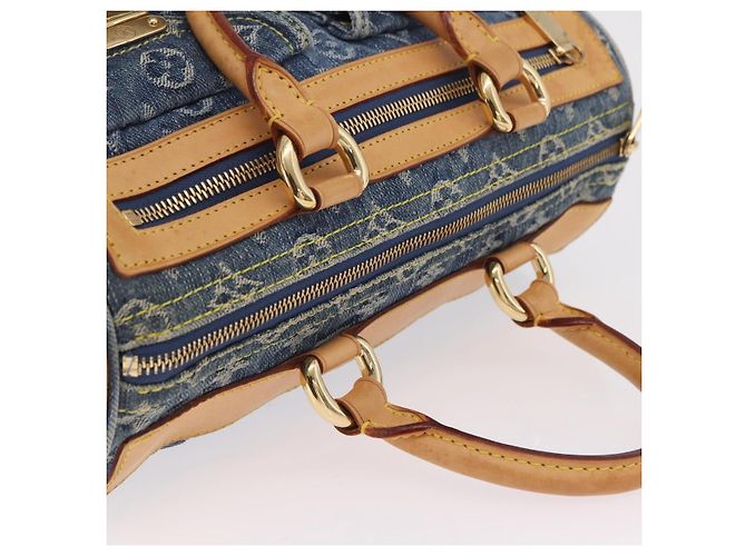 LOUIS VUITTON Monogram Denim Neo Speedy Hand Bag Blue M95019 LV Auth yk20976V - vista 7