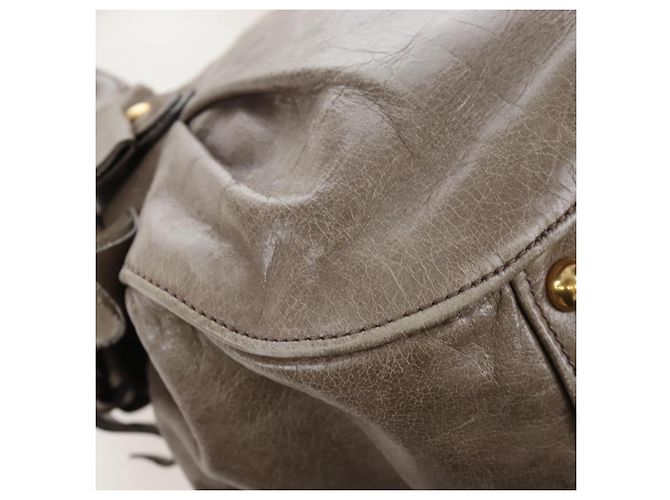 Borsa Miu Miu Vitellolux in pelle 2way marrone tono oro Auth 208116V - vista 16