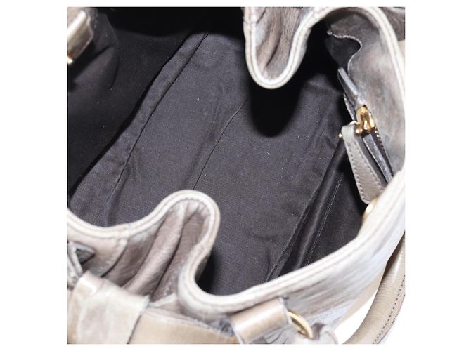 Borsa Miu Miu Vitellolux in pelle 2way marrone tono oro Auth 208116V - vista 20