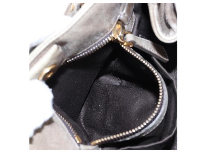 Borsa Miu Miu Vitellolux in pelle 2way marrone tono oro Auth 208116V - vista 24