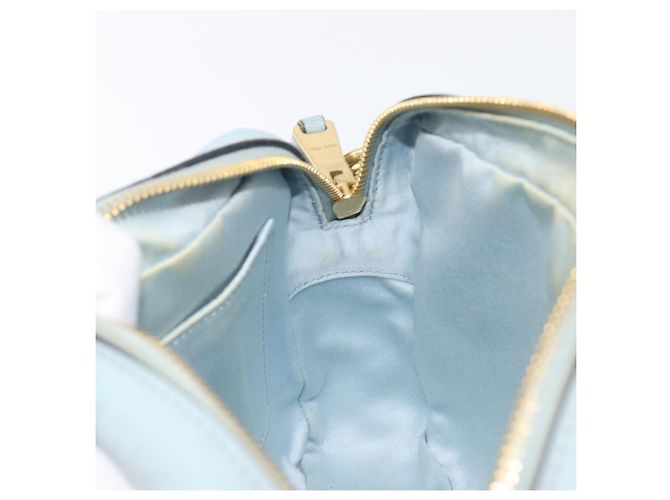 Borsa a tracolla Miu Miu Madras in pelle azzurro tono oro Auth 208156V - vista 23