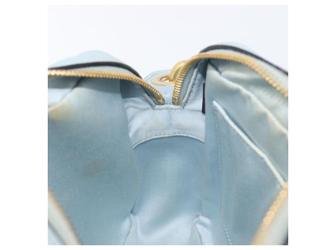 Borsa a tracolla Miu Miu Madras in pelle azzurro tono oro Auth 208156V - vista 24
