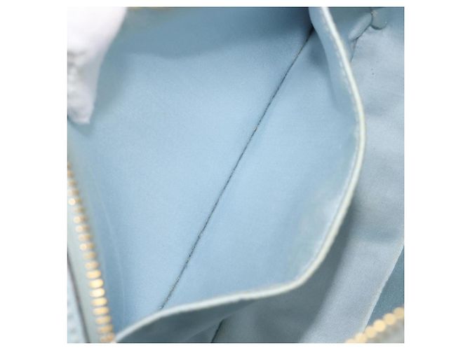 Borsa a tracolla Miu Miu Madras in pelle azzurro tono oro Auth 208156V - vista 26