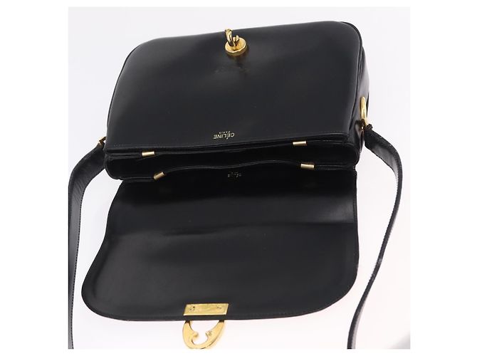 Céline Borsa a tracolla CELINE in pelle nera e oro Auth ep16020A Nero D'oro - vista 22
