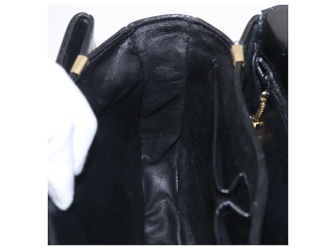 Céline Borsa a tracolla CELINE in pelle nera e oro Auth ep16020A Nero D'oro - vista 27