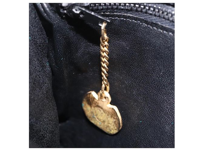 Céline Borsa a tracolla CELINE in pelle nera e oro Auth ep16020A Nero D'oro - vista 30