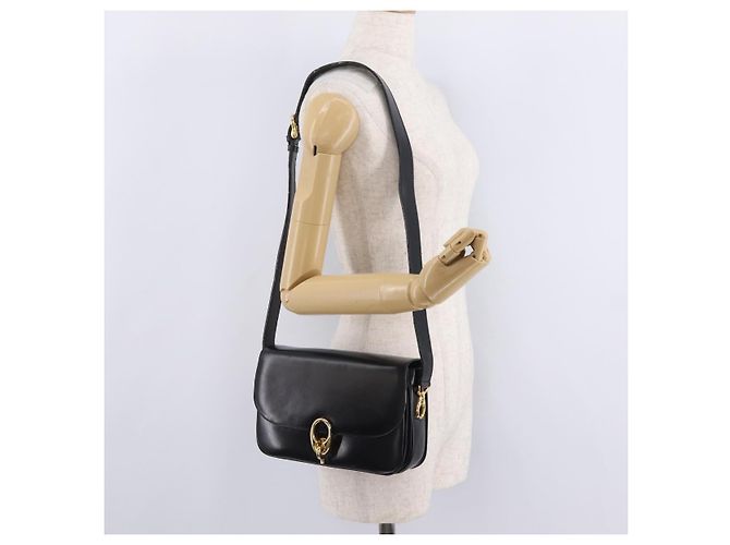 Céline Borsa a tracolla CELINE in pelle nera e oro Auth ep16020A Nero D'oro - vista 32