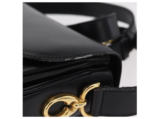 Céline Borsa a tracolla CELINE in pelle nera e oro Auth ep16020A Nero D'oro - vista 6